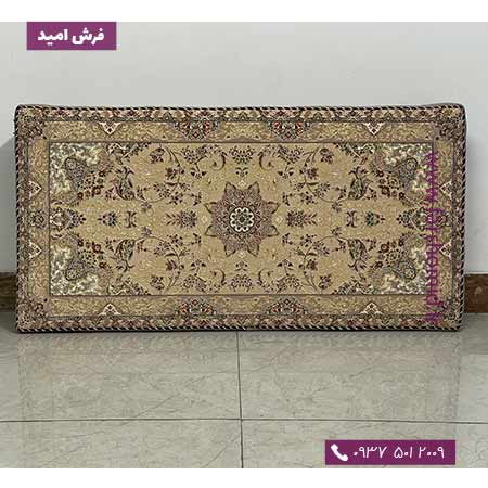 یک جفت پشتی ابری 50 در 100 طرح ارغوان کرم صدفی 1500 شانه خاطره کویر