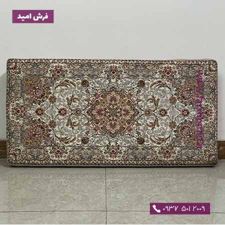 یک جفت پشتی ابری 50 در 100 طرح اصفهان کرم سفید 1500 شانه خاطره کویر