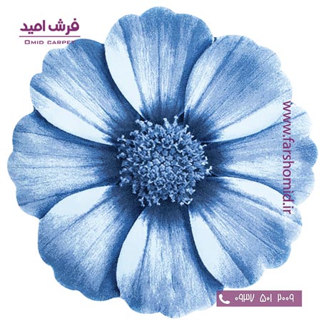 پادری دایره قطر ۱ متر گلپر آبی زرباف