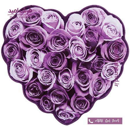 پادری دایره قطر ۱ متر گلشن بنفش یاسی زرباف