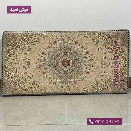 یک جفت پشتی ابری 50 در 100 طرح بی نظیر کرم صدفی 1500 شانه خاطره کویر