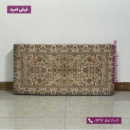 یک جفت پشتی ابری 50 در 100 طرح افشان کرم صدفی 1500 شانه خاطره کویر