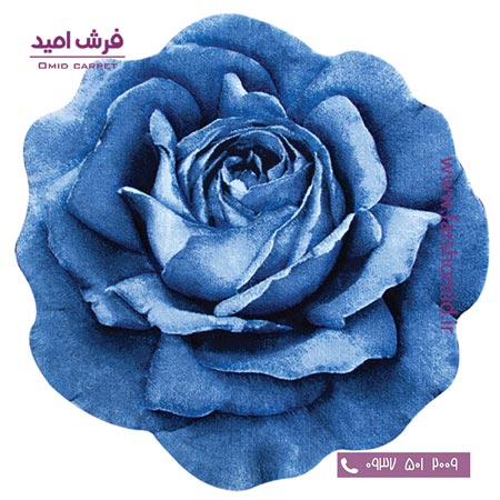 پادری دایره قطر ۱ متر رز مینیاتوری آبی زرباف