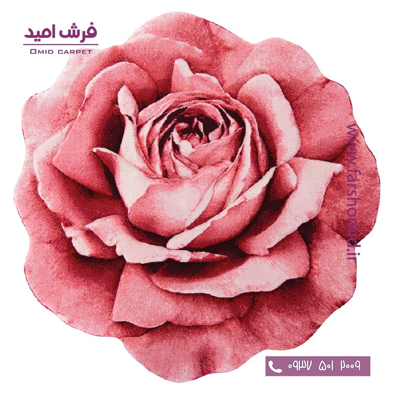 پادری دایره قطر ۱ متر رز مینیاتوری قرمز زرباف