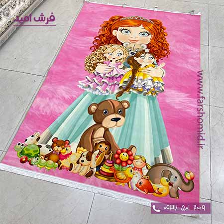 فرش کودک طرح پرنسس و اسباب بازی ها کد 101236 کودک و نوجوان کلاریس محتشم