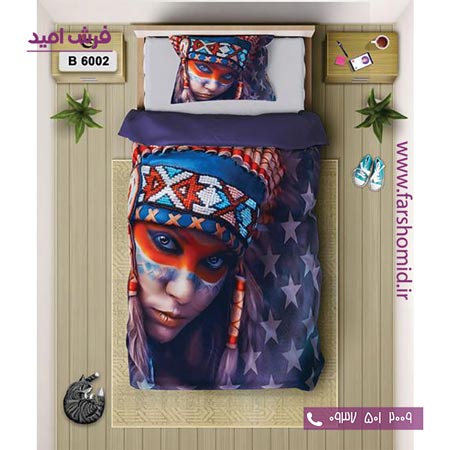 ست روتختی اسپرت 6 تکه اولدوز طرح زن سرخ پوست کد B 6002