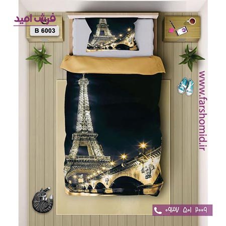 ست روتختی اسپرت 6 تکه اولدوز طرح برج ایفل کد B 6003