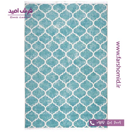 700 شانه طرح مراکشی 100450 آبی کرم کلاریس محتشم
