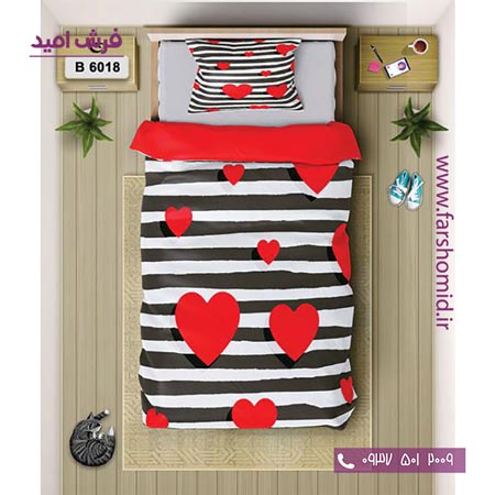 ست روتختی اسپرت 6 تکه اولدوز طرح قلب کد B 6018
