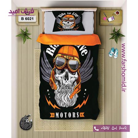 ست روتختی اسپرت 6 تکه اولدوز طرح اسکلت کد B 6021