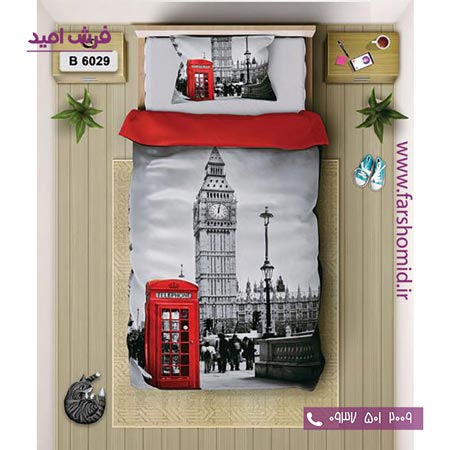 ست روتختی اسپرت 6 تکه اولدوز طرح ساعت بیگ بن کد B 6029