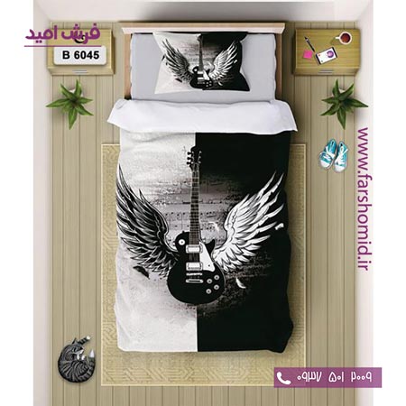 ست روتختی اسپرت 6 تکه اولدوز طرح گیتار پرنده کد B 6045