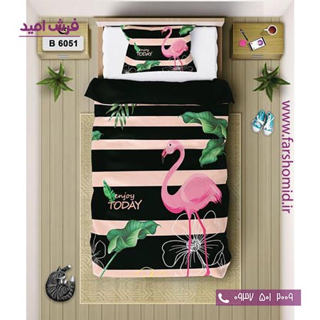 ست روتختی اسپرت 6 تکه اولدوز طرح فلامینگو کد B 6051