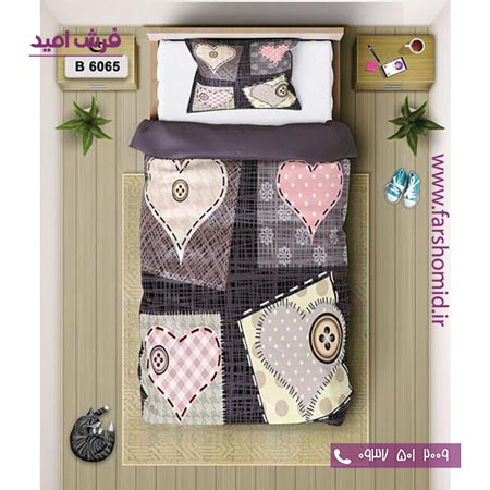 ست روتختی اسپرت 6 تکه اولدوز طرح قلب کد B 6065
