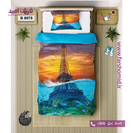 ست روتختی اسپرت 6 تکه اولدوز طرح برج ایفل کد B 6075