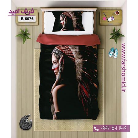 ست روتختی اسپرت 6 تکه اولدوز طرح دختر سرخ پوست کد B 6076