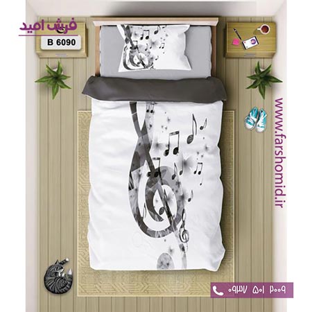 ست روتختی اسپرت 6 تکه اولدوز طرح نت موسیقی کد B 6090