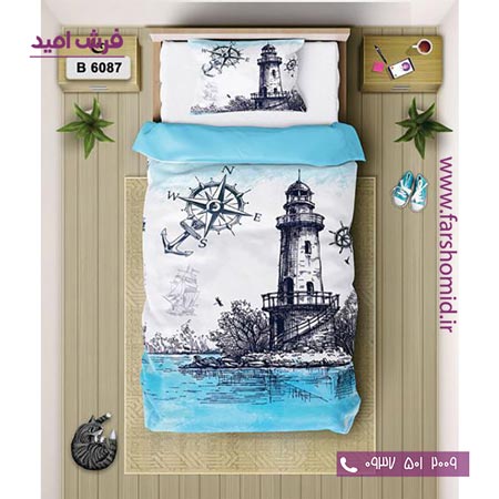 ست روتختی اسپرت 6 تکه اولدوز طرح فانوس دریایی کد B 6087