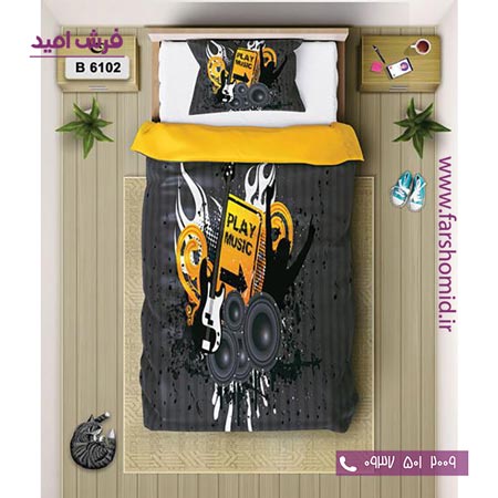 ست روتختی اسپرت 6 تکه اولدوز طرح موزیک کد B 6102