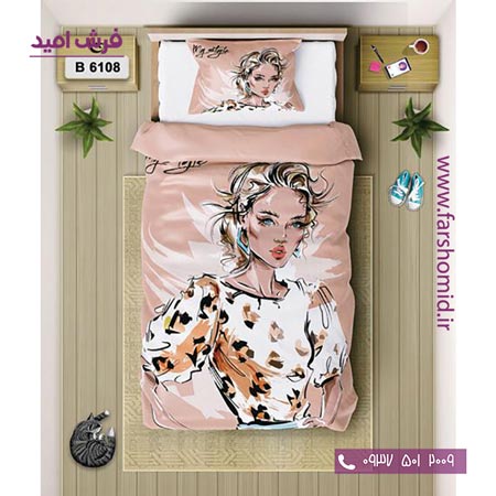 ست روتختی اسپرت 6 تکه اولدوز طرح دختر کد B 6108