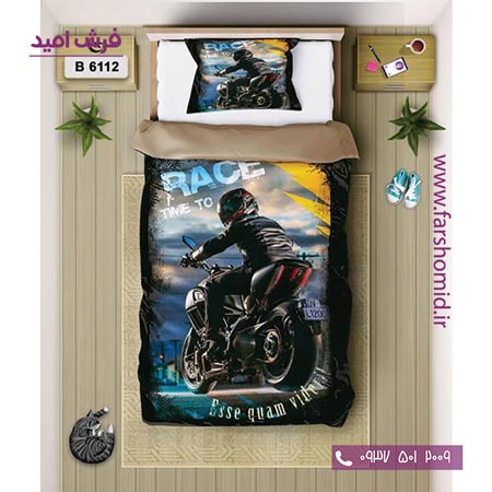 ست روتختی اسپرت 6 تکه اولدوز طرح موتور سیکلت کد B 6112