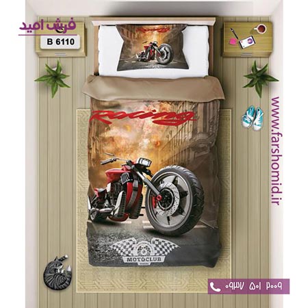 ست روتختی اسپرت 6 تکه اولدوز طرح موتور سیکلت کد B 6110