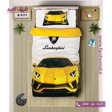 ست روتختی اسپرت 6 تکه اولدوز طرح ماشین لامبورگینی کد B 6111