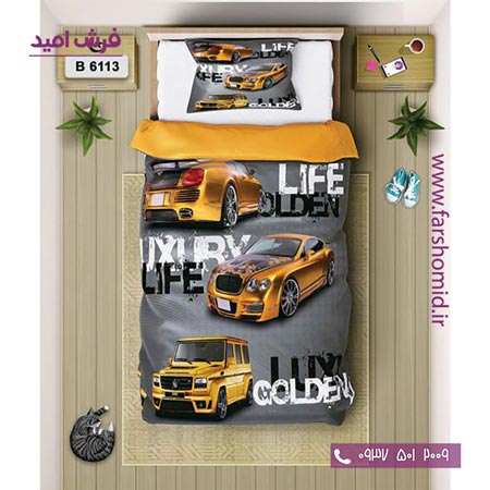 ست روتختی اسپرت 6 تکه اولدوز طرح ماشین های آنتیک کد B 6113