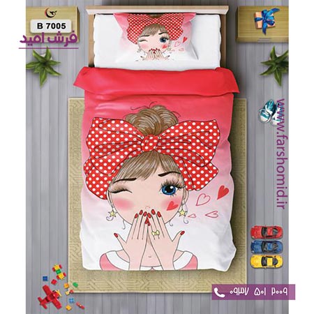 ست روتختی کودک و نوجوان 6 تکه اولدوز طرح دختر کد B 7005