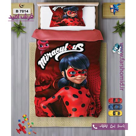 ست روتختی کودک و نوجوان 6 تکه اولدوز دختر کفشدوزکی کد B 7014