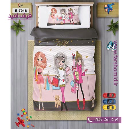 ست روتختی کودک و نوجوان 6 تکه اولدوز دختران خوشتیپ کد B 7018