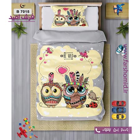 ست روتختی کودک و نوجوان 6 تکه اولدوز جغدهای سرخ پوست کد B 7015