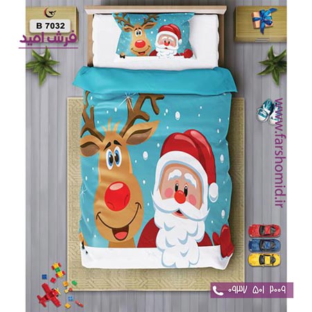 ست روتختی کودک و نوجوان 6 تکه اولدوز بابا نوئل کد B 7032