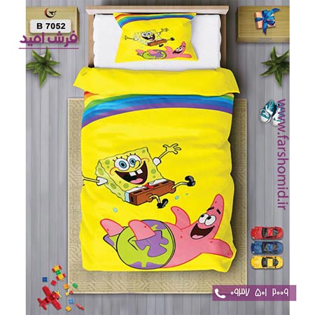 ست روتختی کودک و نوجوان 6 تکه اولدوز باب اسفنجی کد B 7052
