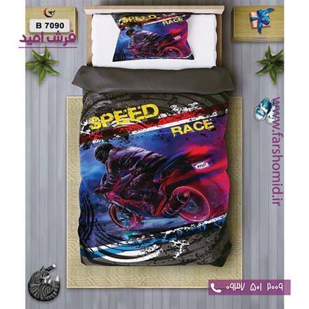 ست روتختی کودک و نوجوان 6 تکه اولدوز موتور سوار کد B 7090