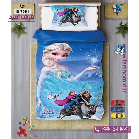 ست روتختی کودک و نوجوان 6 تکه اولدوز آنا و السا کد B 7091