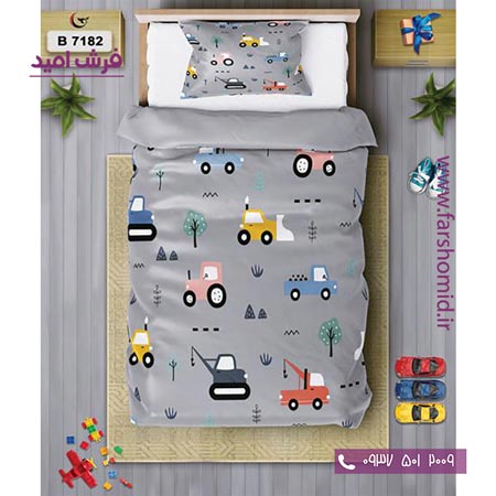 ست روتختی کودک و نوجوان 6 تکه اولدوز ماشین های کوچک کد B 7182