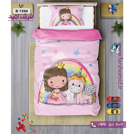 ست روتختی کودک و نوجوان 6 تکه اولدوز پرنسس و یونی کورن کد B 7200