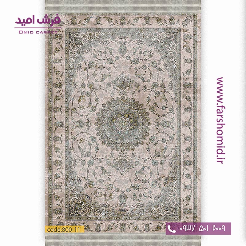 فرش وینتیج 1200 شانه کد 80011 نسکافه ای فرش برنتین