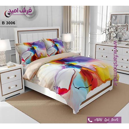 ست روتختی طرح گل 6 تکه اولدوز آبرنگ کد B 3006