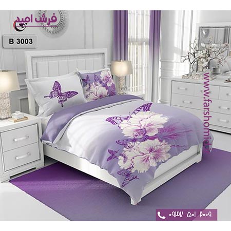 ست روتختی طرح گل 6 تکه اولدوز گل و پروانه کد B 3003