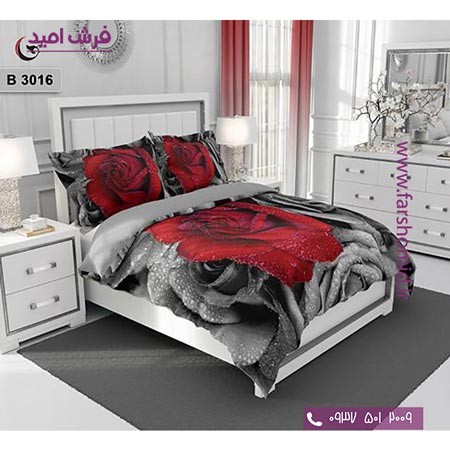 ست روتختی طرح گل 6 تکه اولدوز گل رز کد B 3016