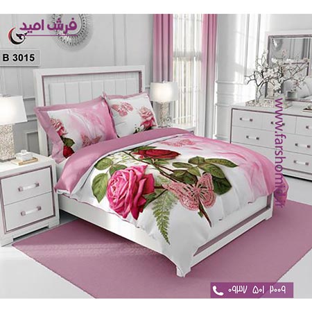 ست روتختی طرح گل 6 تکه اولدوز گل رز کد B 3015