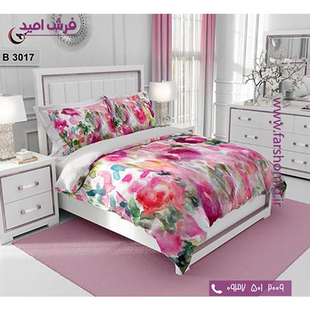 ست روتختی طرح گل 6 تکه اولدوز آبرنگ کد B 3017