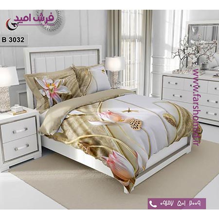 ست روتختی طرح گل 6 تکه اولدوز گل صورتی کد B 3032