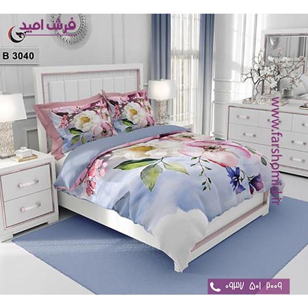 ست روتختی طرح گل 6 تکه اولدوز گل صورتی کد B 3040