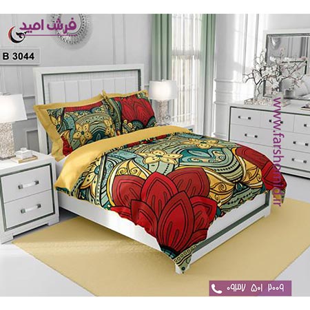 ست روتختی طرح گل 6 تکه اولدوز گل کد B 3044