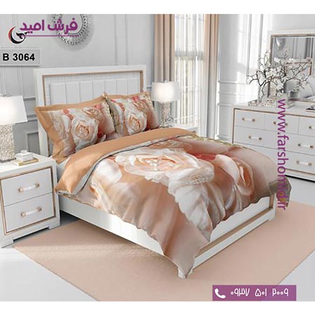 ست روتختی طرح گل 6 تکه اولدوز رز سفید کد B 3064