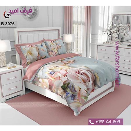 ست روتختی طرح گل 6 تکه اولدوز گل رز کد B 3076