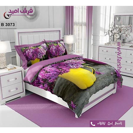 ست روتختی طرح گل 6 تکه اولدوز گل یاسمن در گلدان کد B 3073